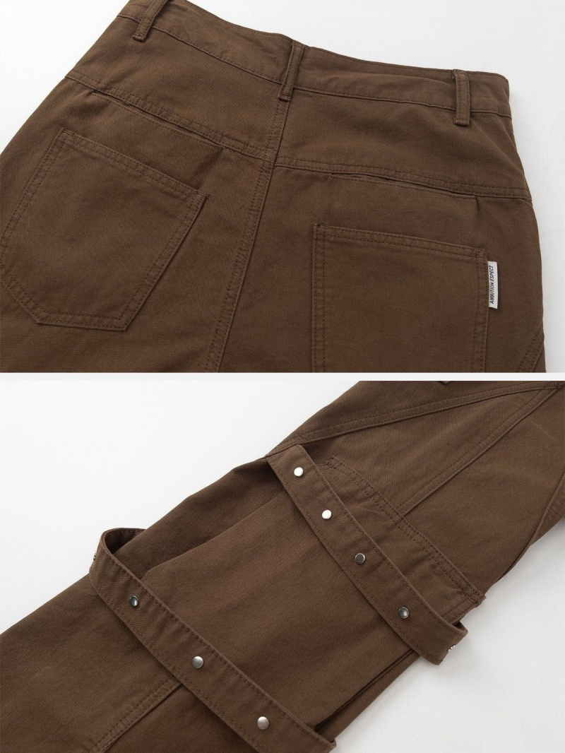 Jean Aelfric Eden Button Web Cargo Pants Marron | PRV-29416039